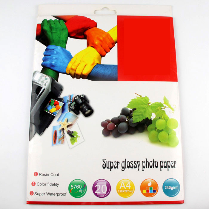 Super glossy photo paper