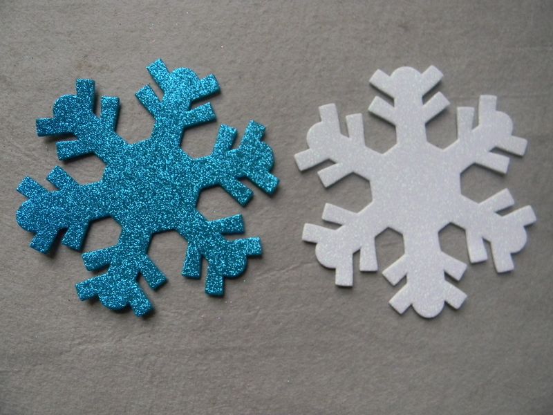 Glitter EVA foam Snow shapes